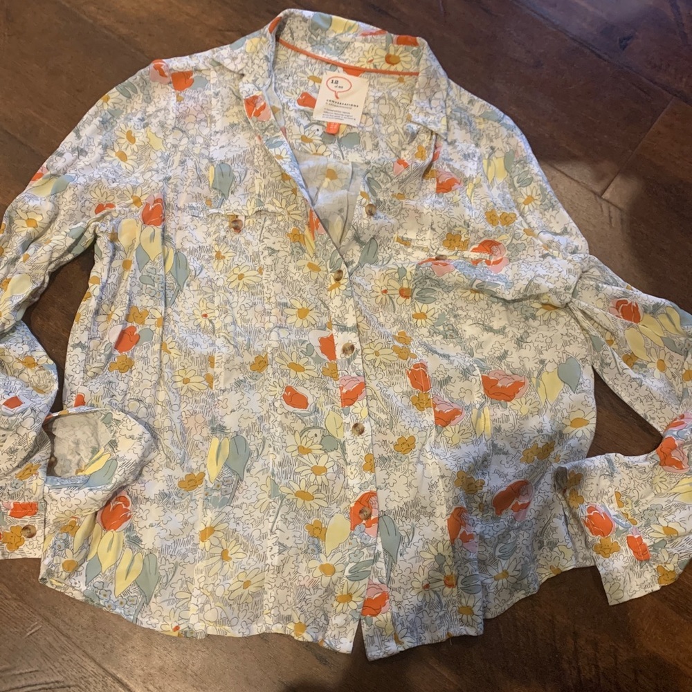 12 of 52 conversations size 8 Anthropologie shirt